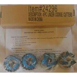 Cookie Cutters New Punch Out 4 piece Set baking kitchen accessories